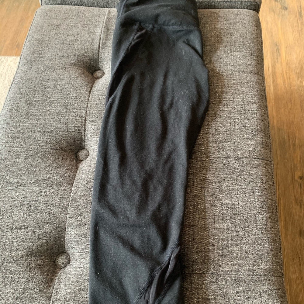 Black legging mesh detail